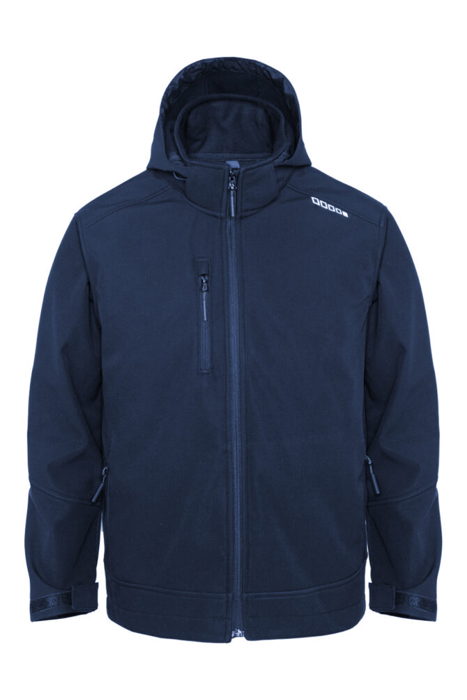 Lacivert Kapüşonlu Softshell Mont